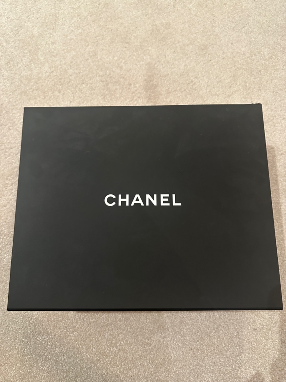 CHANEL Black Box with White Logo